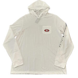 NWT Vineyard Vines San Francisco 49ers NFL Hooded Pullover Size Men's Large